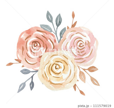 Hand drawn abstract watercolor flowers Hand drawn abstract watercolor flowers 111579019