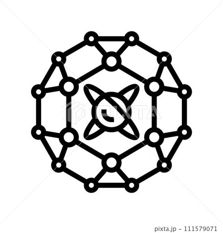 cryptography quantum technology line icon vector illustration cryptography quantum technology line icon vector illustration 111579071