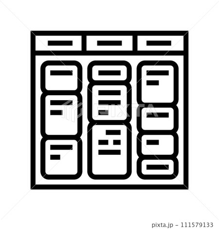 blocking time management line icon vector illustration blocking time management line icon vector illustration 111579133
