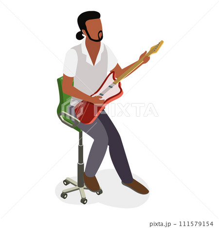 3D Isometric Flat Vector Set of Creative Professions People. Item 8 111579154