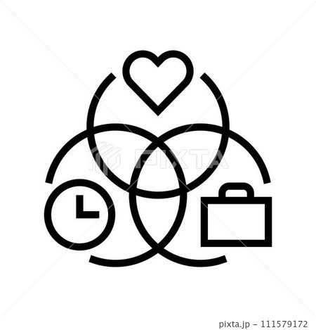 work life integration time management line icon vector illustration work life integration time management line icon vector illustration 111579172