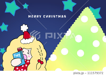 メリークリスマス　女の子　イラスト 111579372