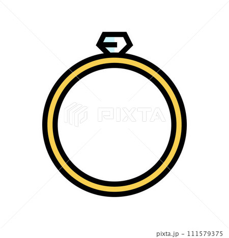 ring jewelry fashion color icon vector illustration ring jewelry fashion color icon vector illustration 111579375