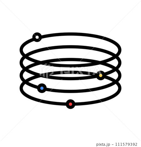 bangle jewelry fashion color icon vector illustration 111579392