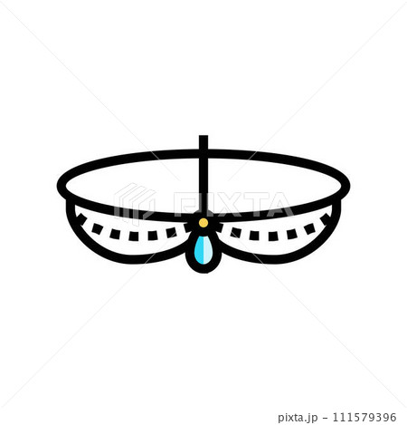headpiece jewelry fashion color icon vector illustration headpiece jewelry fashion color icon vector illustration 111579396