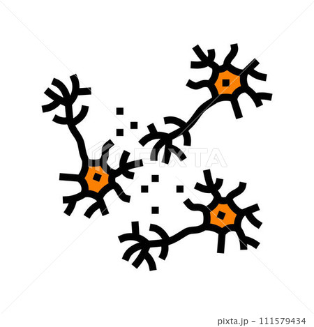 brain circuitry neuroscience neurology color icon vector illustration 111579434
