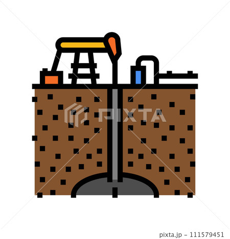 extraction oil industry color icon vector illustration 111579451