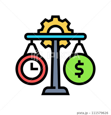 equity time management color icon vector illustration equity time management color icon vector illustration 111579626