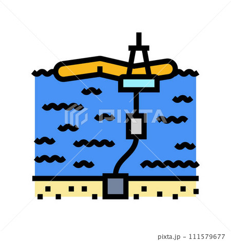 wave farm installation tidal color icon vector illustration wave farm installation tidal color icon vector illustration 111579677