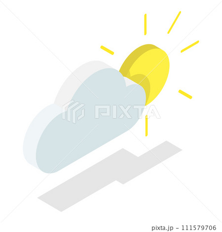 3D Isometric Flat Vector Set of Weather Forecast Icons. Item 8 111579706