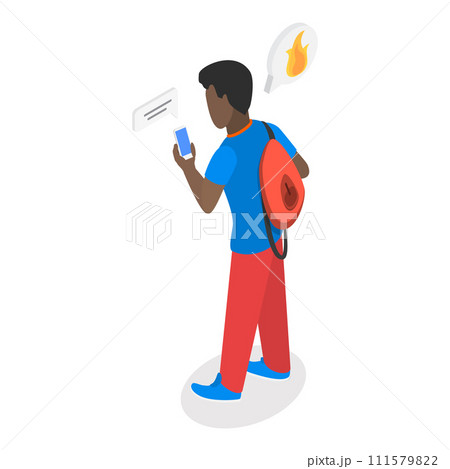 3D Isometric Flat Vector Illustration of Bad News. Item 3 111579822