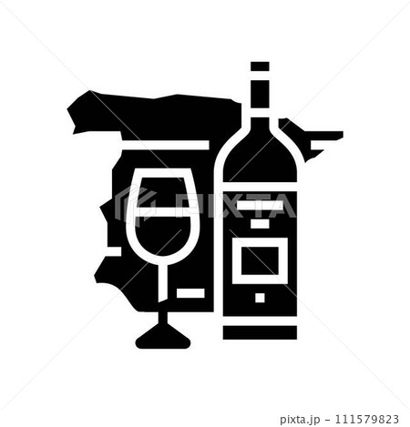 spanish wine spanish cuisine glyph icon vector illustration 111579823