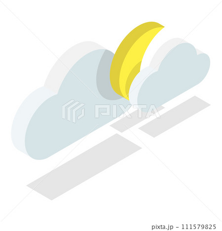 3D Isometric Flat Vector Set of Weather Forecast Icons. Item 7 111579825