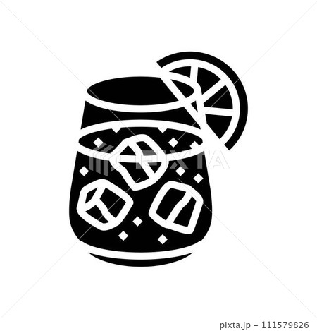 tinto de verano spanish cuisine glyph icon vector illustration 111579826