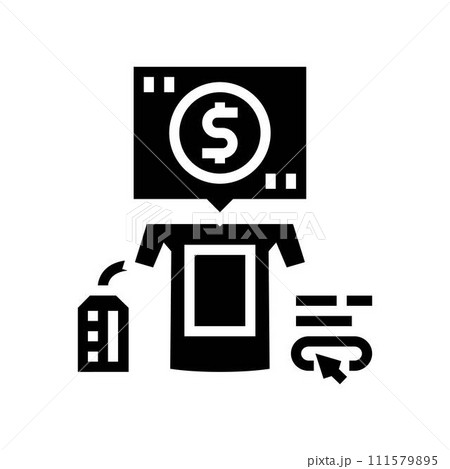 print on demand glyph icon vector illustration print on demand glyph icon vector illustration 111579895
