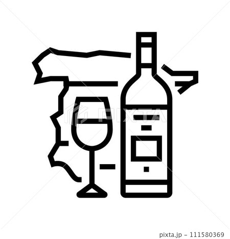 spanish wine spanish cuisine line icon vector illustration spanish wine spanish cuisine line icon vector illustration 111580369