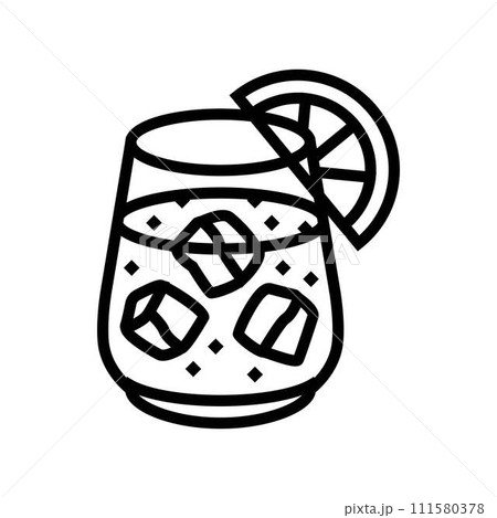 tinto de verano spanish cuisine line icon vector illustration tinto de verano spanish cuisine line icon vector illustration 111580378