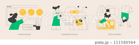 Kids development abstract concept vector illustrations. 111580564