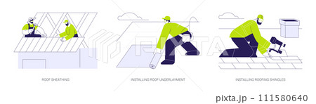 Private house roofing abstract concept vector illustrations. 111580640