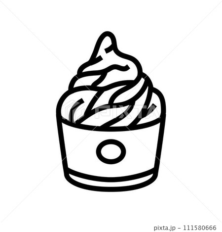 ice cream fast food line icon vector illustration ice cream fast food line icon vector illustration 111580666