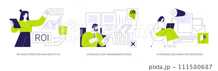 AI Technology for Marketing abstract concept vector illustrations. 111580687