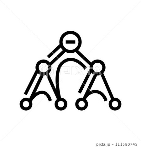 depth first search dfs line icon vector illustration 111580745