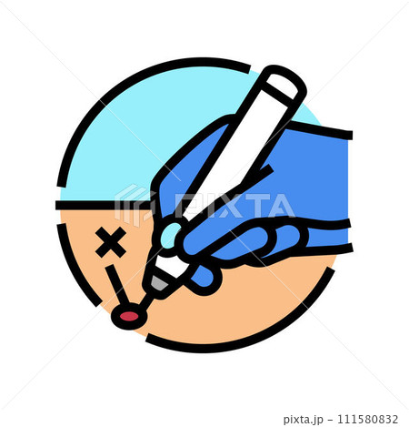 cautery surgery doctor color icon vector illustration 111580832