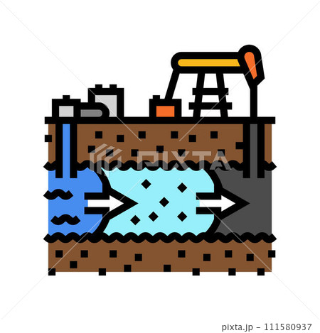 enhanced recovery eor color icon vector illustration 111580937