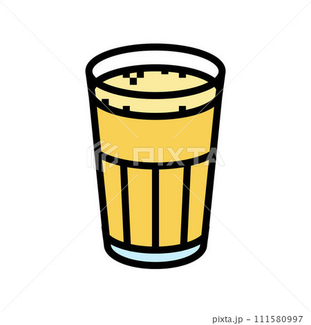 mango lassi indian cuisine color icon vector illustration 111580997