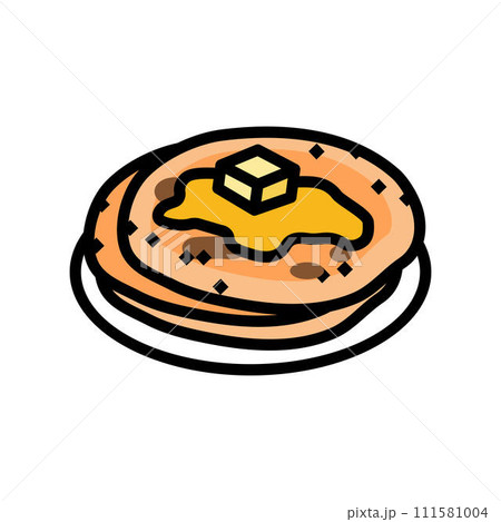 aloo paratha indian cuisine color icon vector illustration aloo paratha indian cuisine color icon vector illustration 111581004