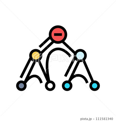 depth first search dfs color icon vector illustration depth first search dfs color icon vector illustration 111581340