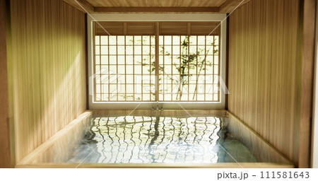 Wooden Japan bathroom modern Onsen minimal style 111581643