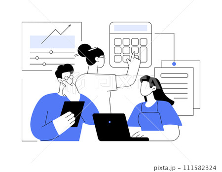 Accounting isolated cartoon vector illustrations. 111582324