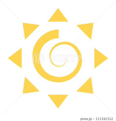 Isolated abstract sun icon Flar design Vector 111582522