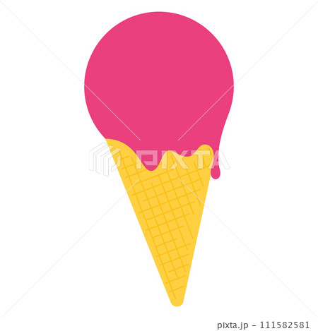 Colored ice cream cone icon Vector 111582581