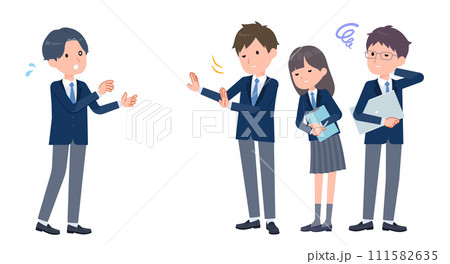 提案を拒否される学生 111582635