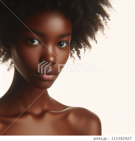 portrait of  african american woman model close-up 111582927