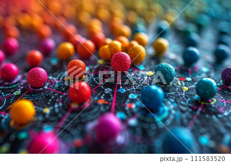 the social network community team. The concept of connections between people 111583520