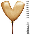 V alphabet Capital balloon letter in watercolor style 111583761