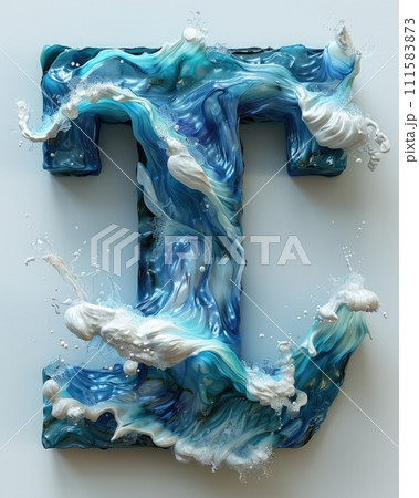 AI-generated content. Swirling Blue and White Design Creating the Letter F. Generative AI. AI-generated content. Swirling Blue and White Design Creating the Letter F. Generative AI. 111583873