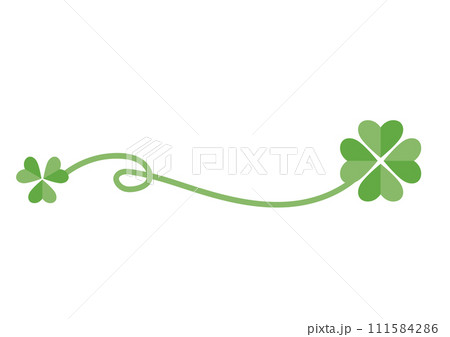 クローバーの飾り罫 クローバーの飾り罫 111584286