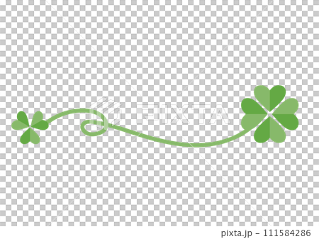 クローバーの飾り罫 クローバーの飾り罫 111584286