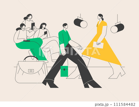 Fashion week abstract concept vector illustration. Fashion week abstract concept vector illustration. 111584482