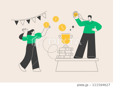 Prize pool abstract concept vector illustration. 111584627