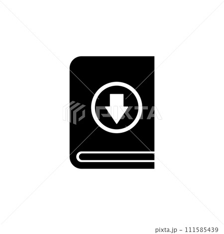 Book Download Flat Vector Icon Book Download Flat Vector Icon 111585439