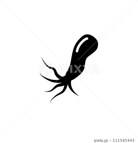 Virus Bacteria Flat Vector Icon 111585443
