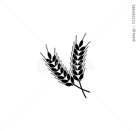 Spikelet Flat Vector Icon 111585492
