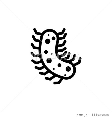 Paramecium Caudatum Flat Vector Icon Paramecium Caudatum Flat Vector Icon 111585680