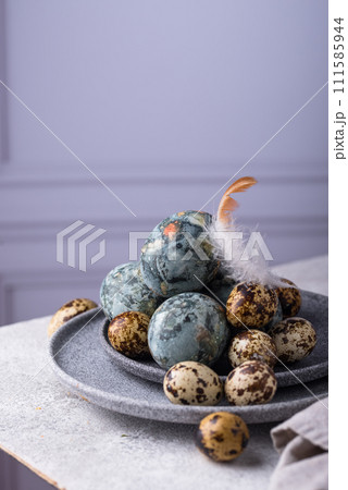Easter decoration painted dragon eggs 111585944
