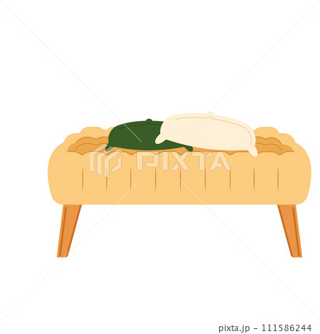 Isolated colored couch sketch icon with pillows Vector 111586244